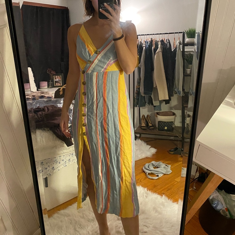 Colorful urban outfitters midi dress